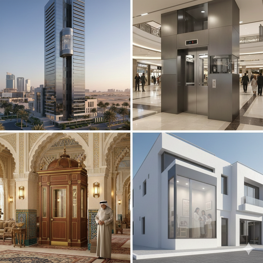 أنواع المصاعد الكهربائية في السعودية