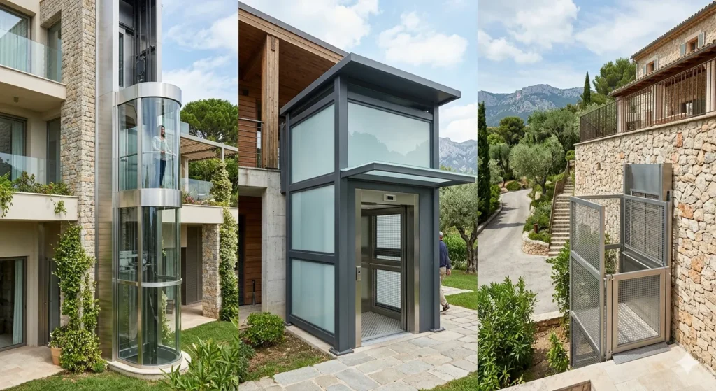 أفضل أنواع المصاعد الخارجية