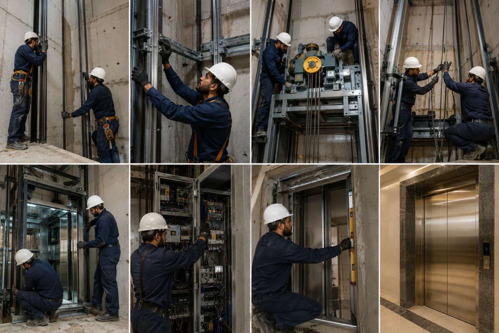 طريقة تركيب مصعد كهربائي