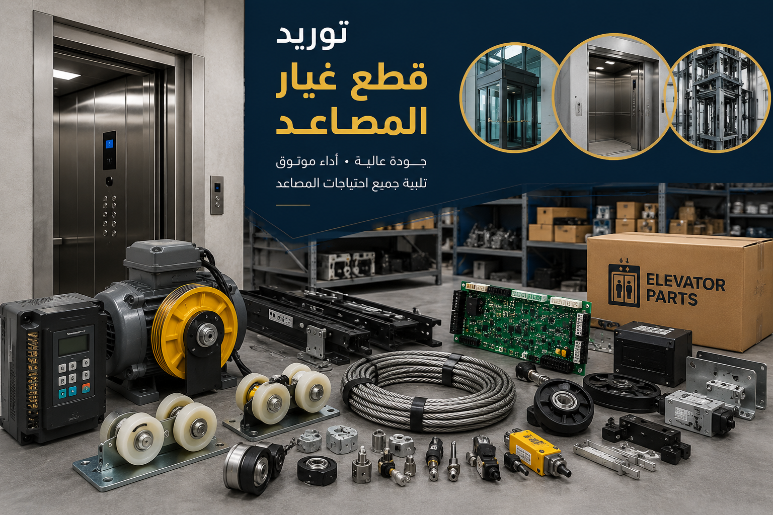 توريد قطع غيار مصاعد